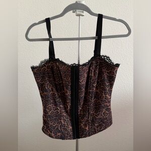 Leopard Print Corset Top